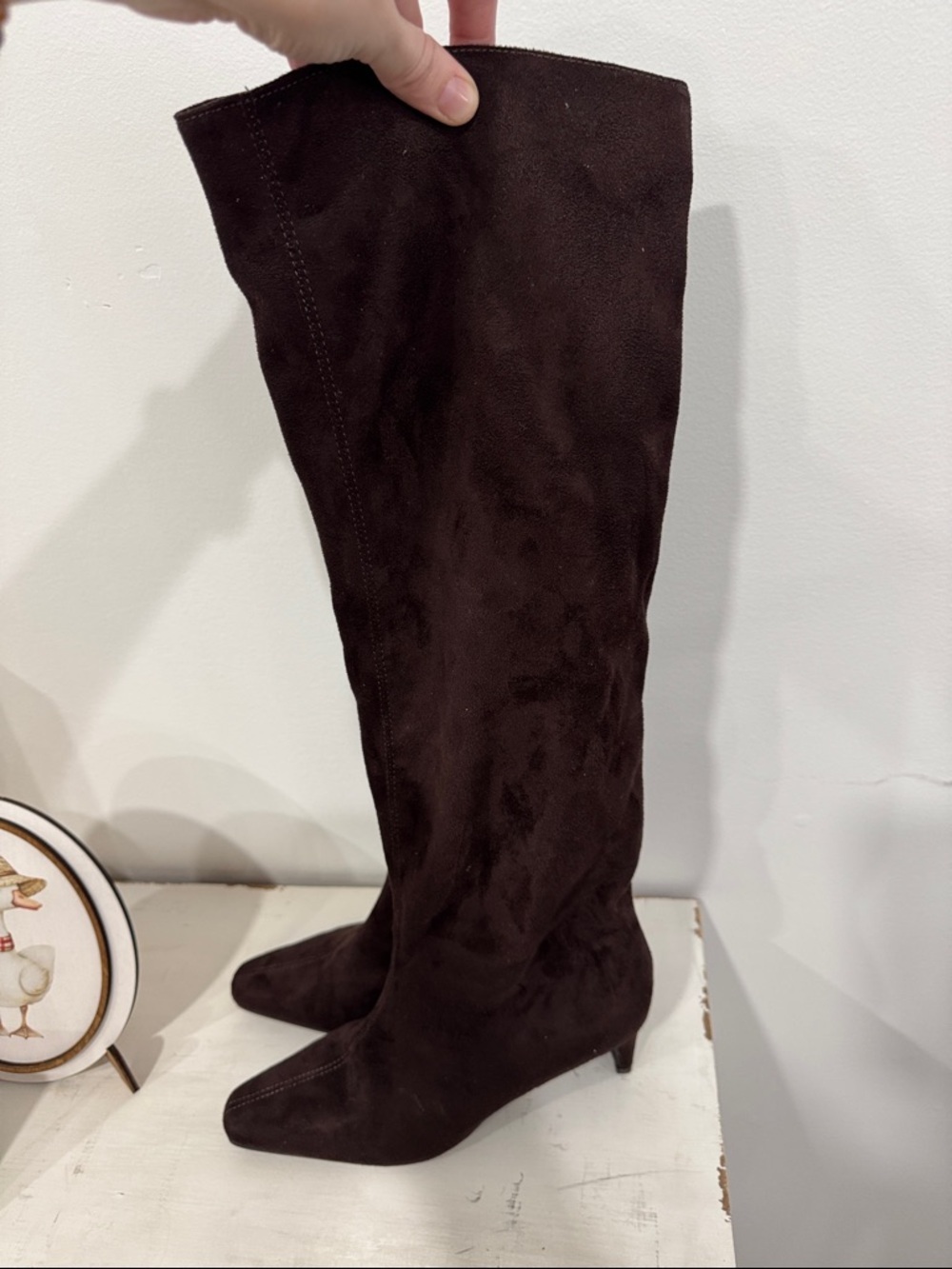Women’s Tall Suede Knee-High Boots - Brown